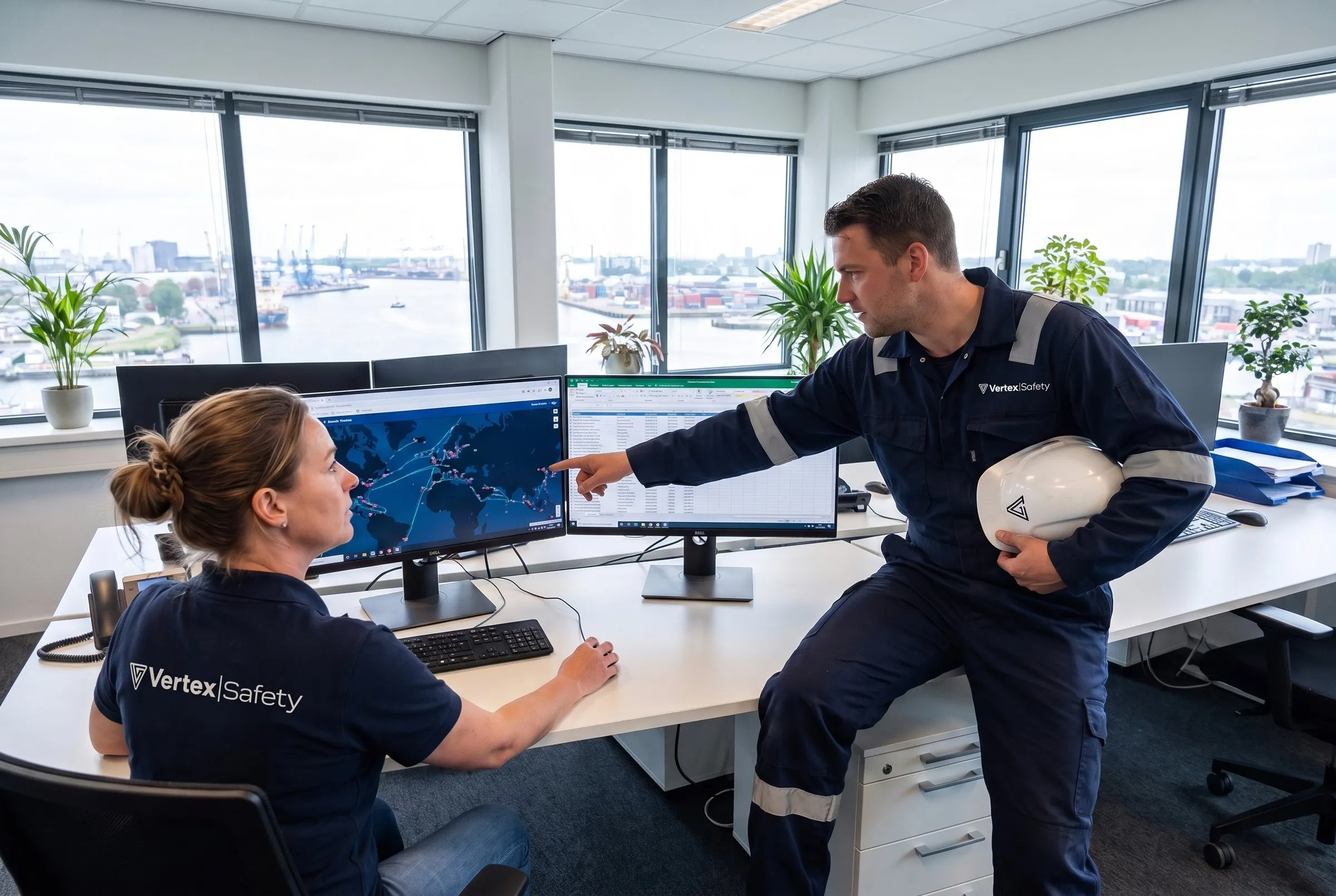 Vertex service coordinator and technician at the planning desk
